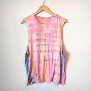 Custom Tie Dye Good hYOUman Workout Tank